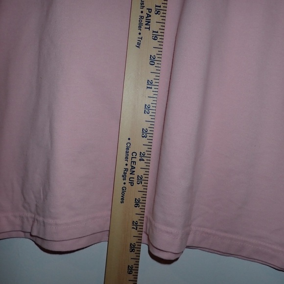 Lee Men’s Pink Pima Cotten Basic Tee with a Cluster of Stripes size L - Picture 4 of 8